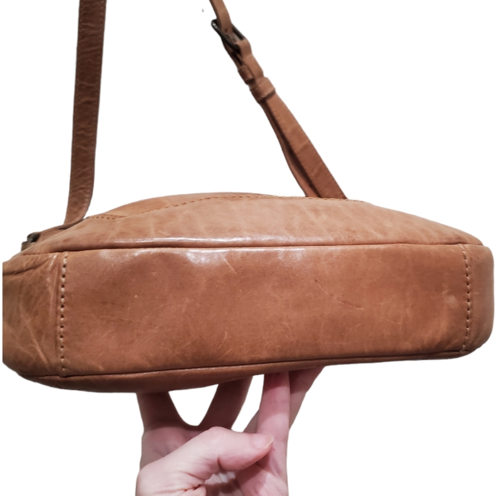 Frye Melissa Leather Bag Rustic Boho Distressed Western Everyday Purse Congac - Picture 10 of 14